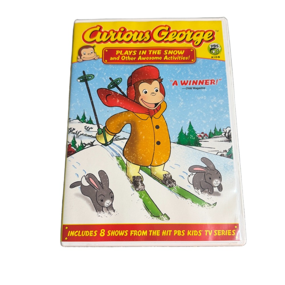 Curious George Plays in the Snow and Other Awesome Activities DVD PBS Kids 2007